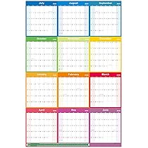 Amazon | Vivid Focus 2025-2026年 年間壁掛けカレンダー - 年間